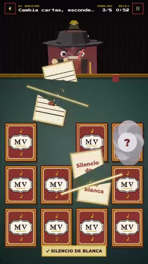 Pantalla de Memoria de parejas